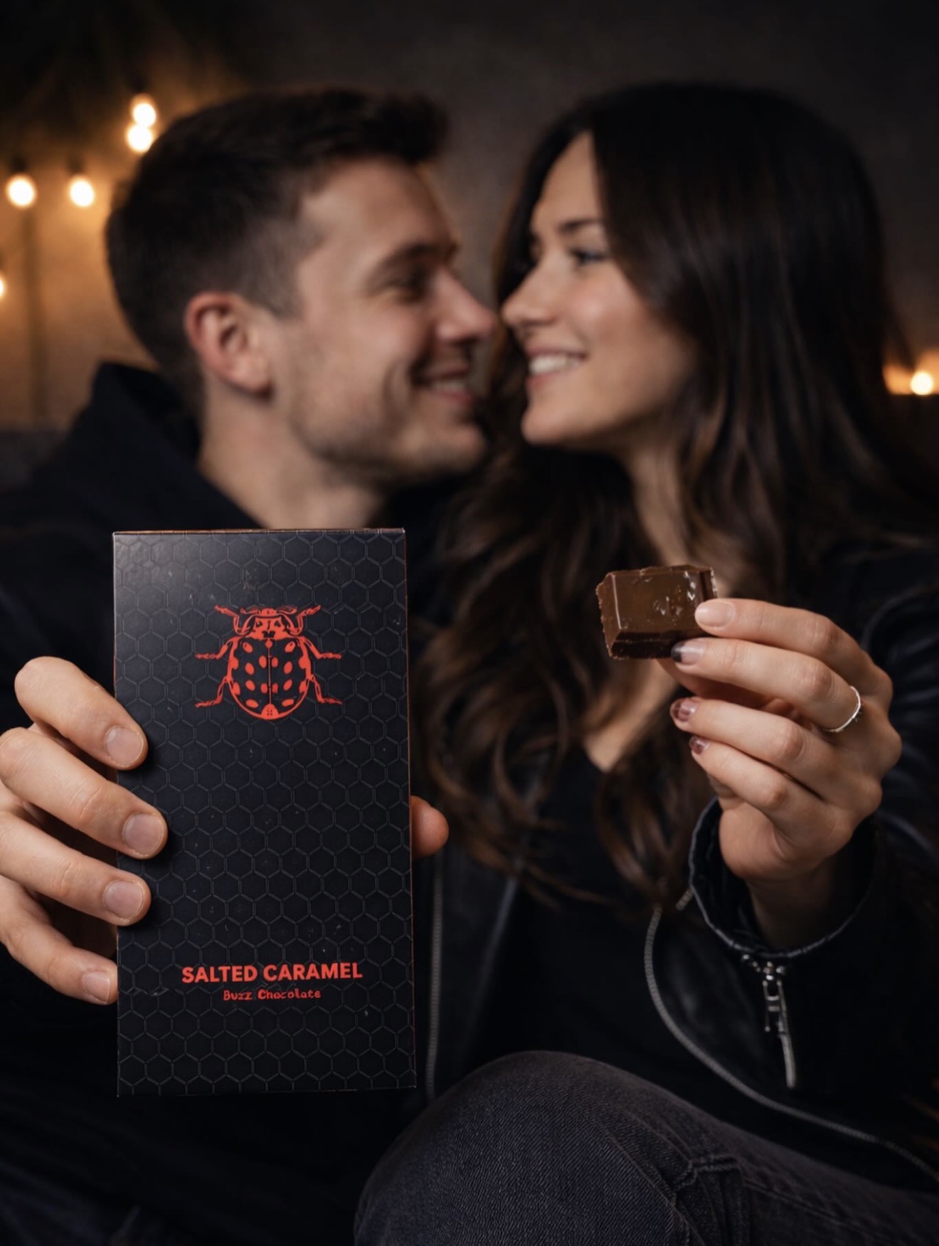 Couple enjoying Buzz Chocolate